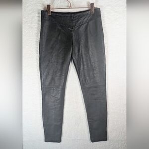 243-Marciano Black Faux Leather Front Women's Pants